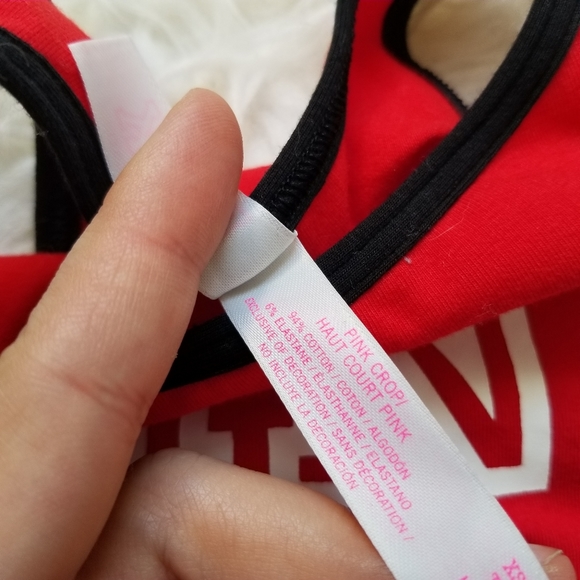 Pink Victorias Secret Red Logo Sports Bra - Picture 5 of 6